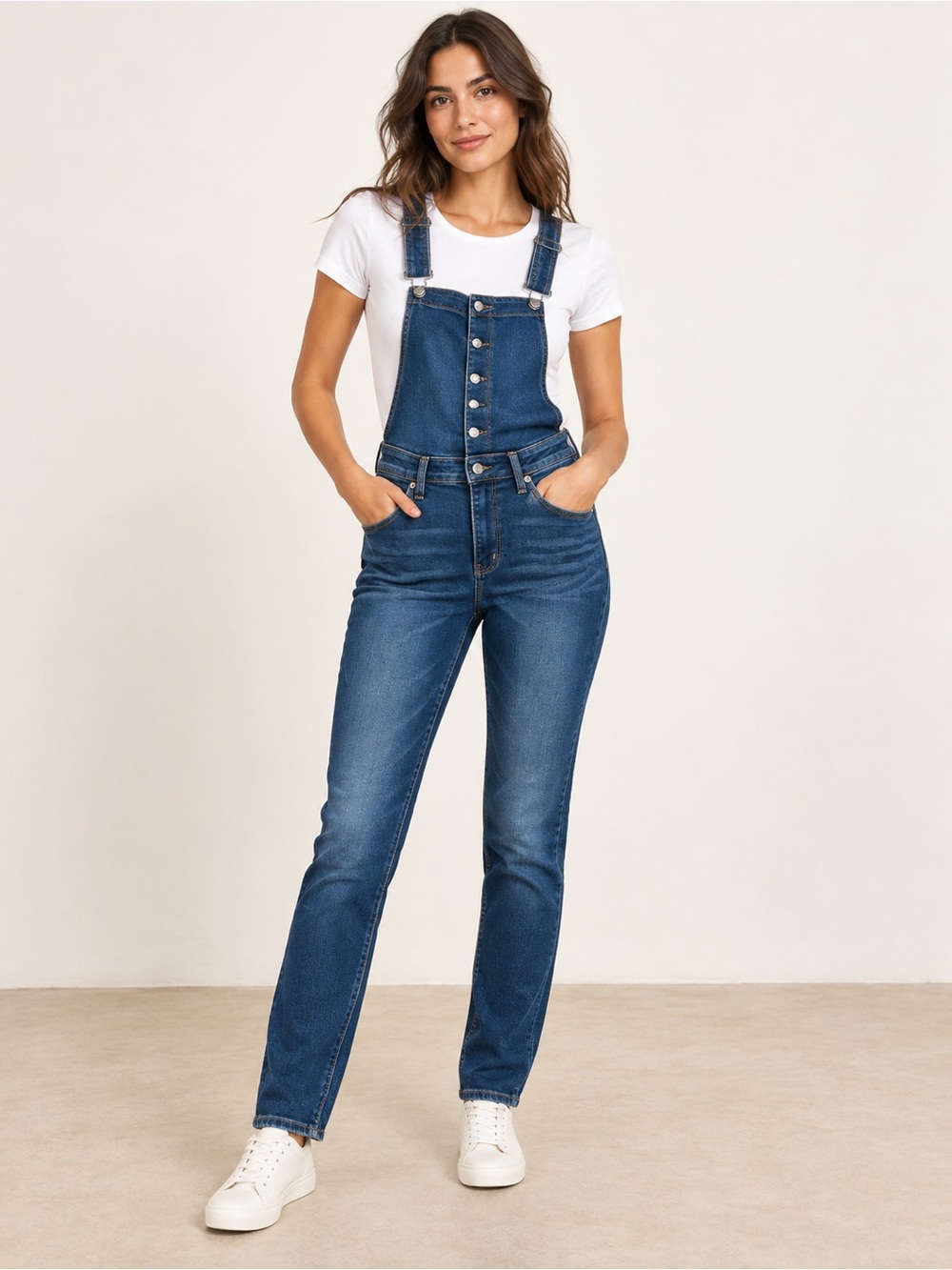American Eagle Size 6 Denim Skinny Overalls